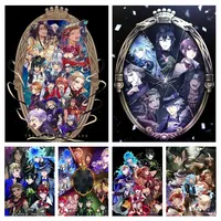 Disney Game Twisted-Wonderland 5d Diamond Painting Malleus Draconia And Idia Shroud Cartoon Cross Stitch Mosaic Room Decor