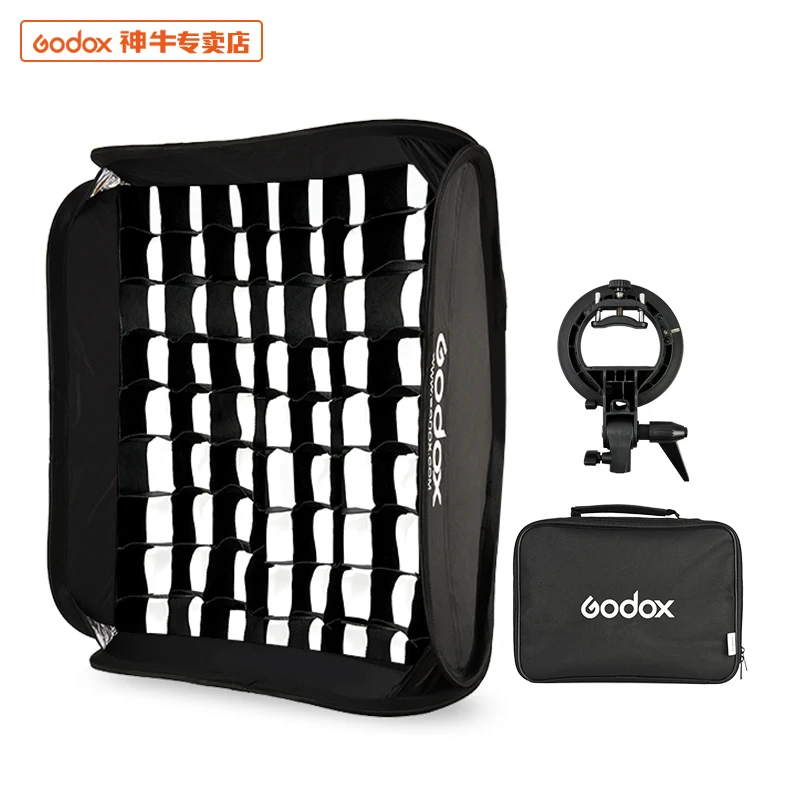 GODOX 40/50/60/80ซม.Softbox กับ S Type Stable Elinchrom / Bowens Mount แฟลชวงเล็บ Mount Foldable Softbox Kit