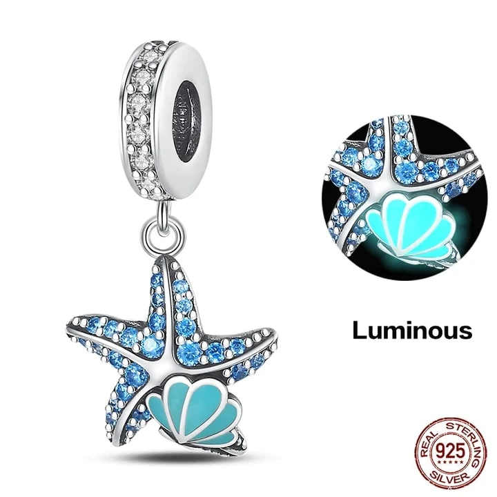 New 925 Sterling Silver Sea Series Turtle Starfish Lighthouse Dolphin Charm Pendant Bead fit Original Pandora Bracelet Trinket