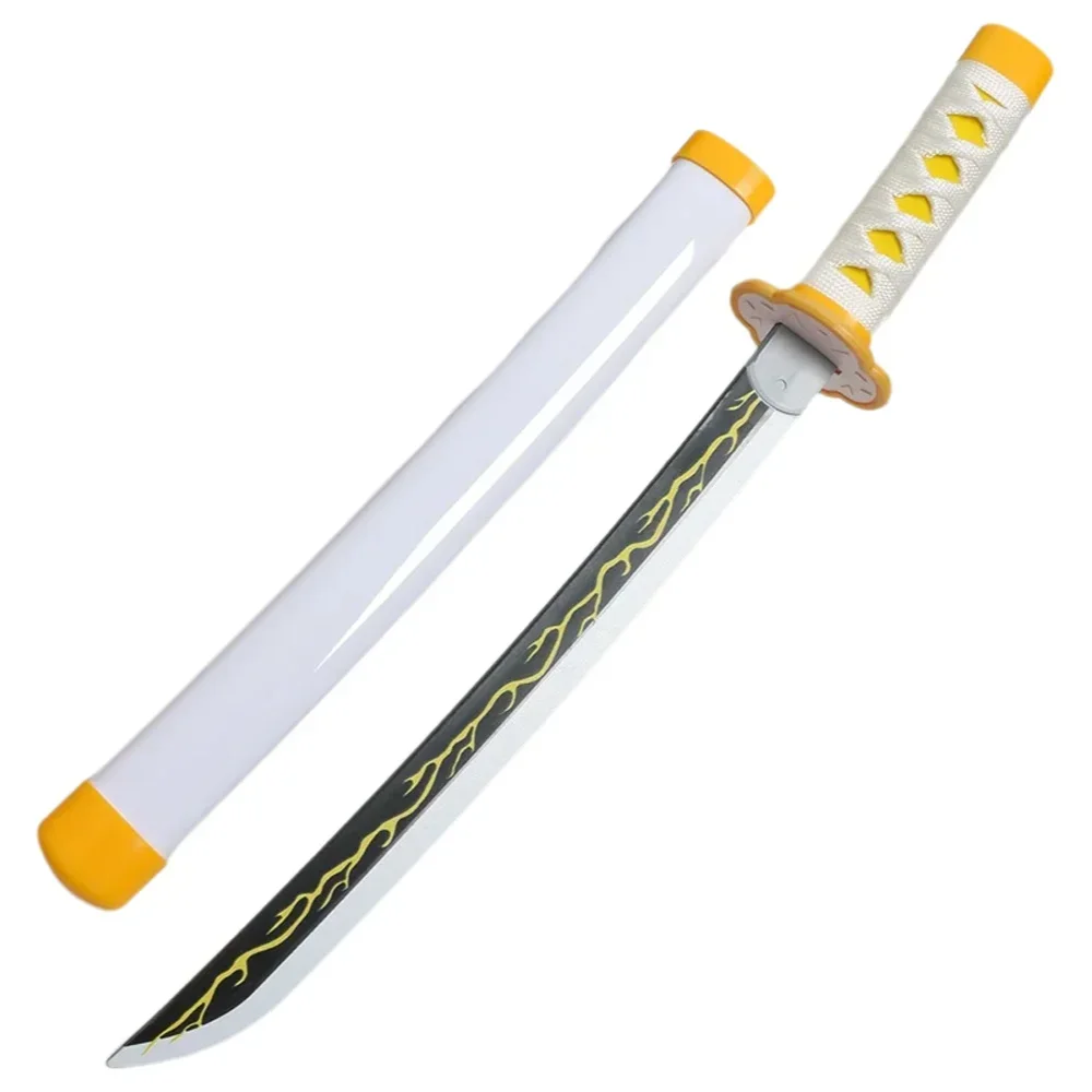 Cosplay 16.5inch Anime Agatsuma Zenitsu Plastic Katana Role Play Hashibira Inosuke 42cm Sword Model