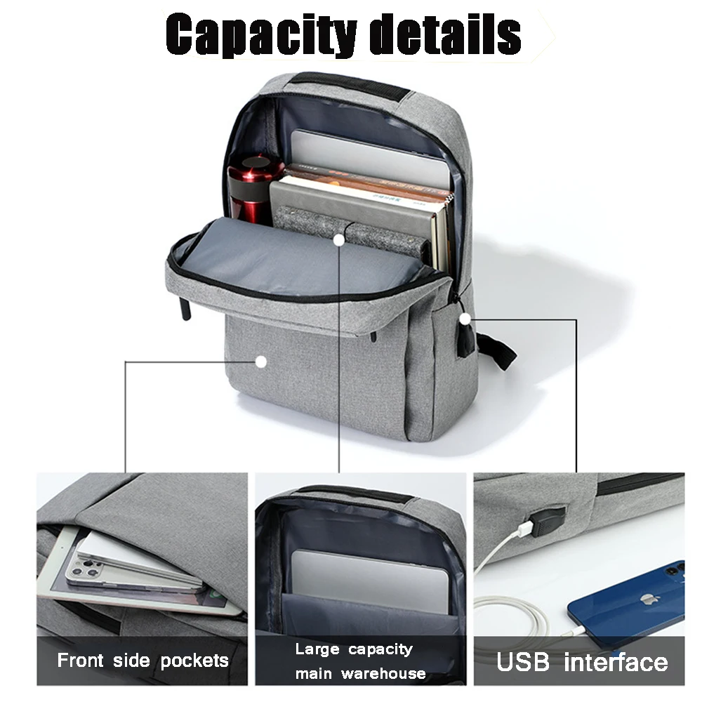 FOR Vespa 2023 New Waterproof backpack with USB charging bag Men's business travel backpack