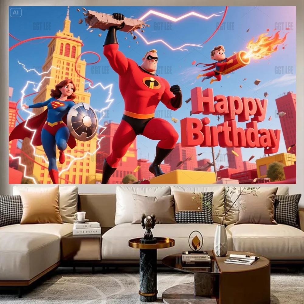 Disney Magic Kitchen ฉากหลัง - Tiana Okra Naveen กบ Louis สับตกแต่ง Happy วันเกิดการถ่ายภาพพื้นหลังที่กําหนดเอง