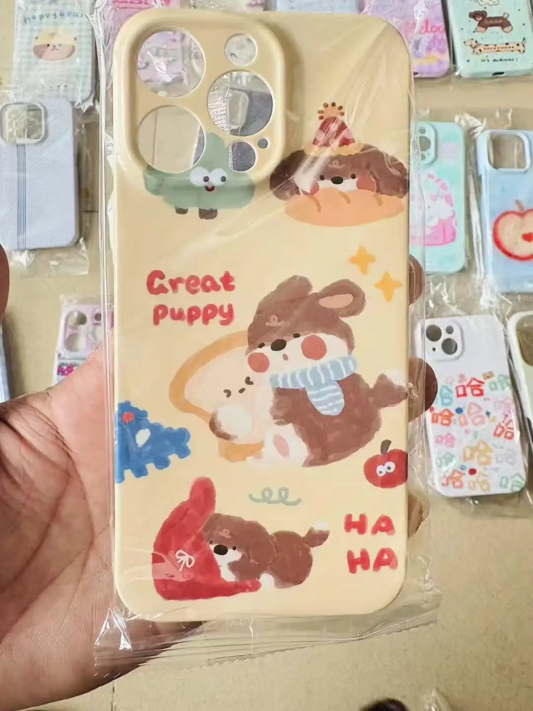 

10pcs Random Pattern Ins Phone Case for IPhone 16 15 14 13 12 11 Pro Max X XS XR XSMax 7 8 Plus Glossy Film Hard PC Cover