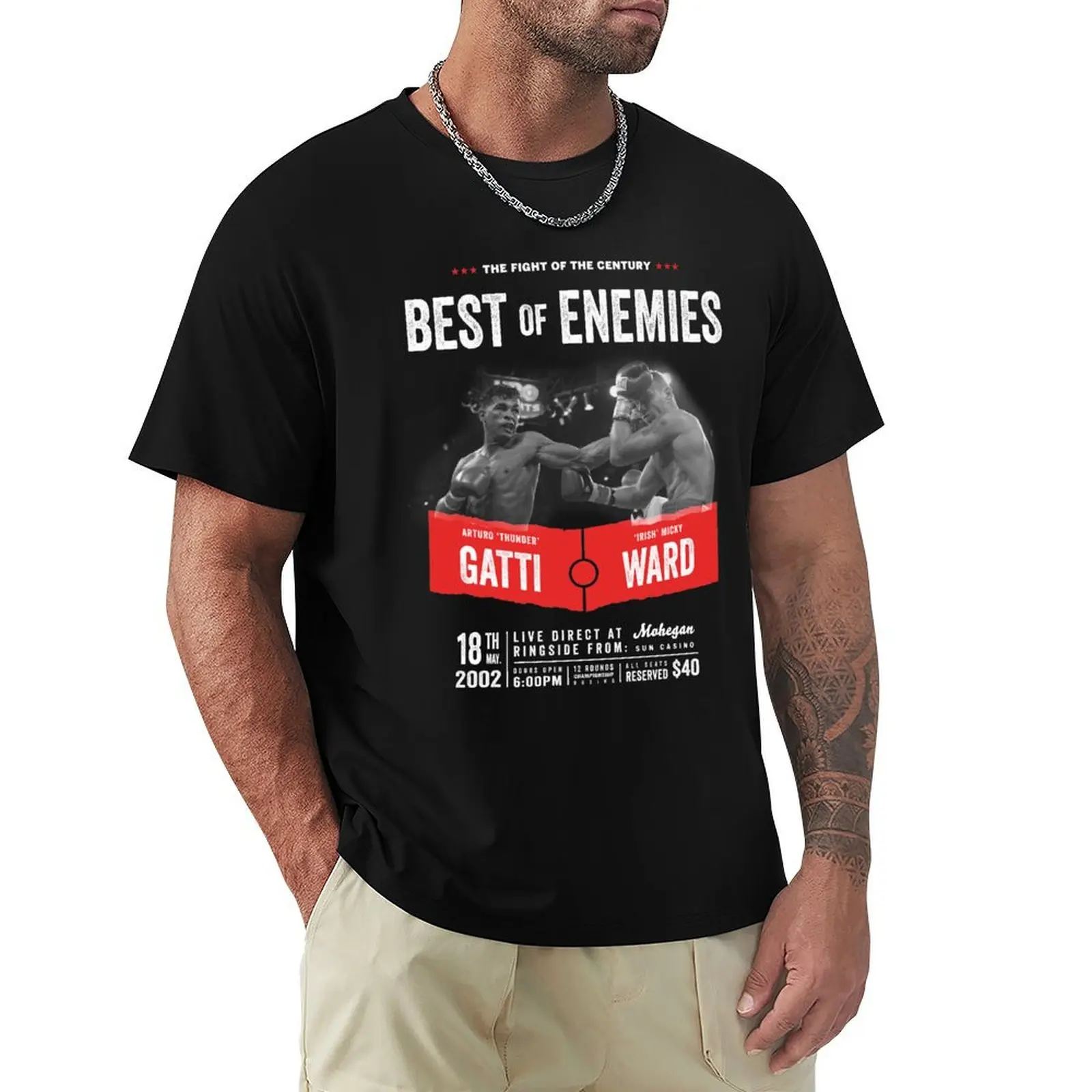 Camiseta de boxeo Arturo Gatti vs Micky Ward, camiseta deportiva de alta elasticidad