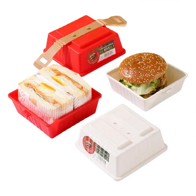 Caja Bento ecológica para comida, preparación de comida, almacenamiento de almuerzo, ensalada de frutas, hamburguesa, pastel, patatas fritas, paquete de sándwich, 1 Uds.