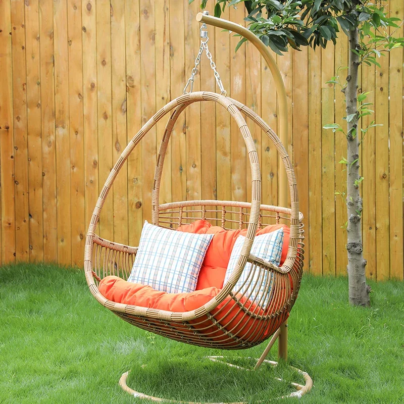 

Модные качели для балкона, патио, стул из ротанга, балконный двойной стул, качели для патио, минималистичный дизайн, уличная мебель Schaukel Lsqq
