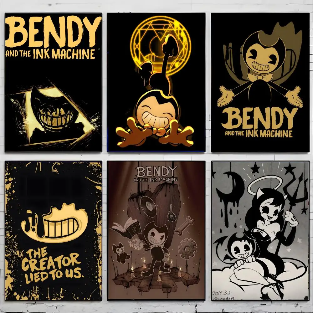 Game Horror Bendy And The Ink Machine Poster Superior Home Space  Indoor Decorative Art & Home Decor