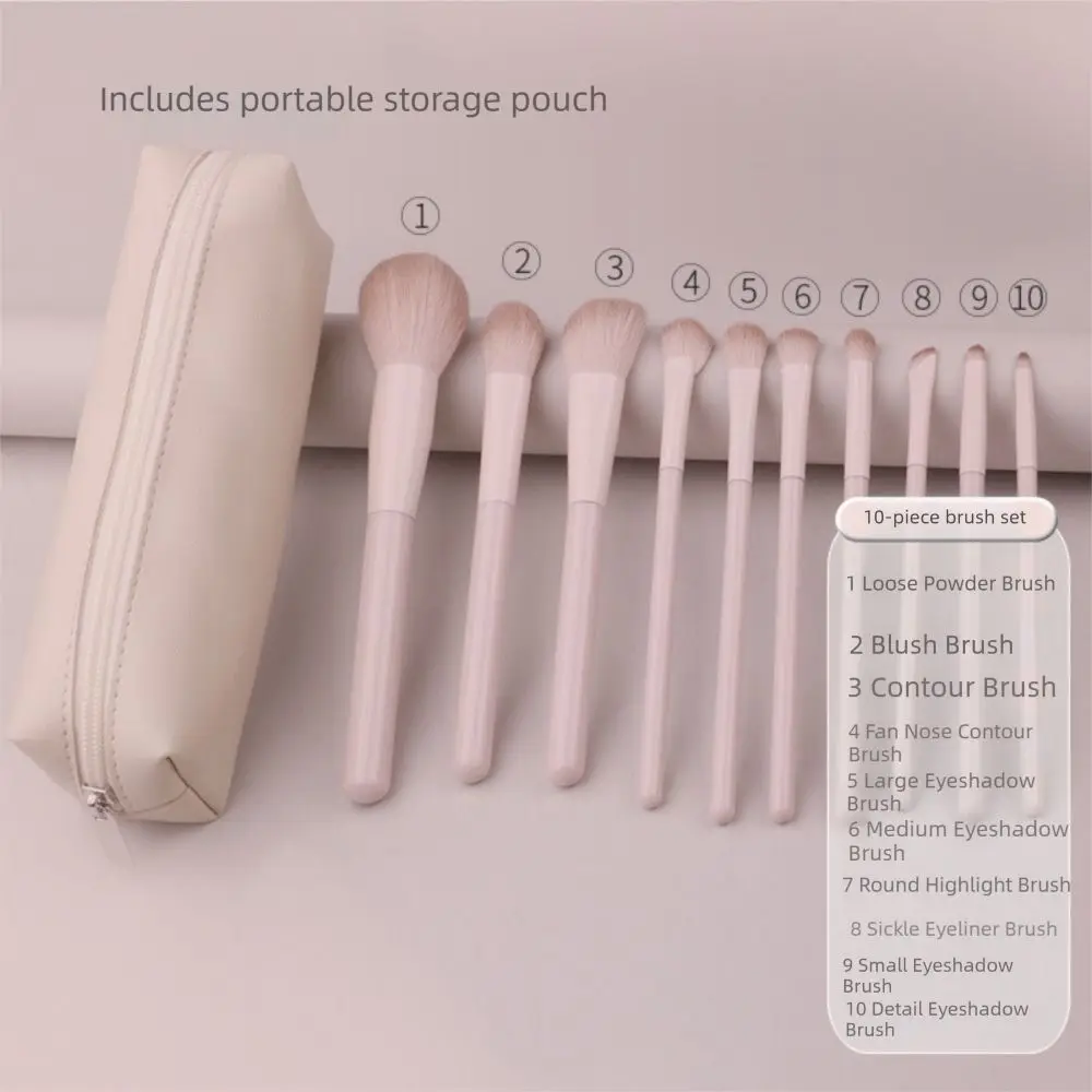 Ensemble de pinceaux de maquillage à poils doux, 13/10/7 pièces, pinceau correcteur, pinceau pour fond de teint, pinceau à poudre, fourrure, avec sac de rangement, pinceau pour ombre à paupières