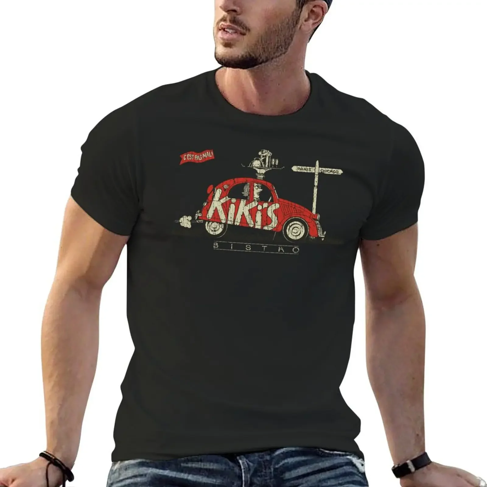 Kiki’s Bistro Chicago 1990 T-Shirt korean fashion oversized graphic tee t shirts for men