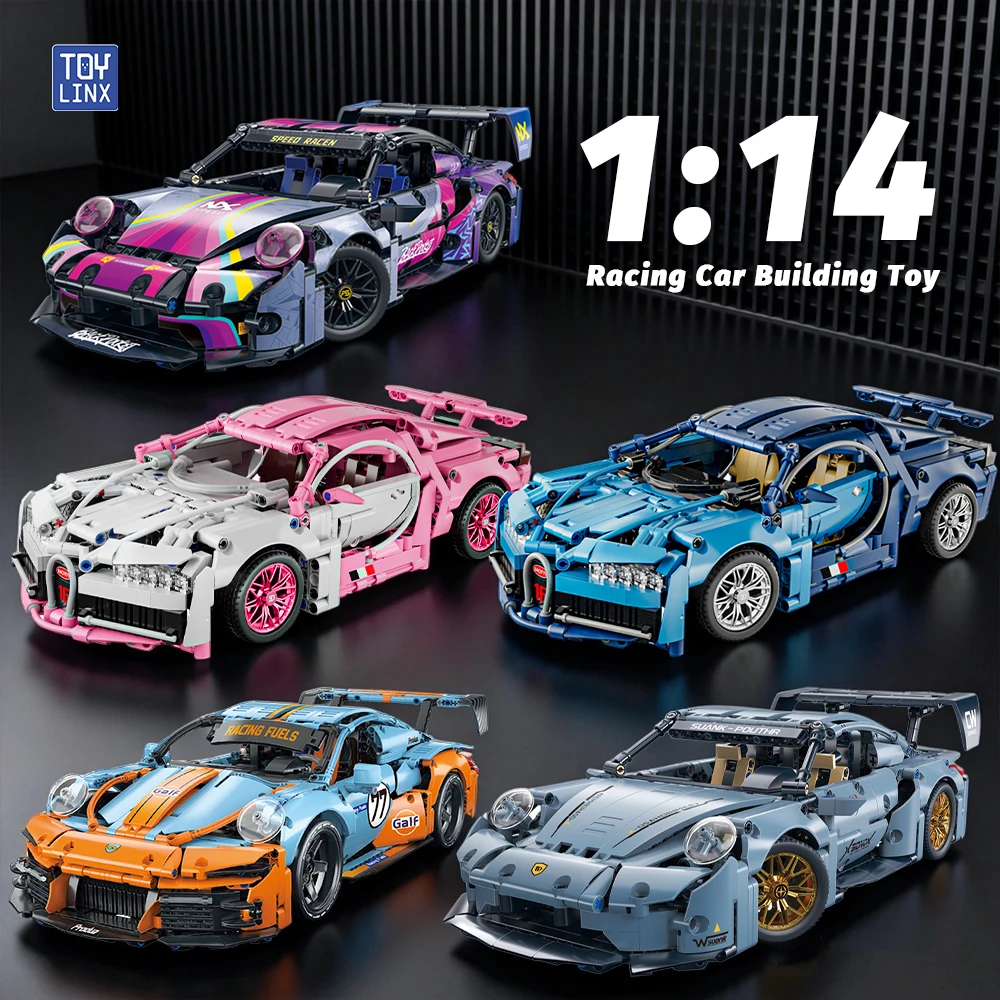 

KAVOWORLD 1:14 Scale Sports Car Building Blocks Set 975PCS MOC Construction Model Kit DIY Assembly Toy for Car Enthusiasts Gifts