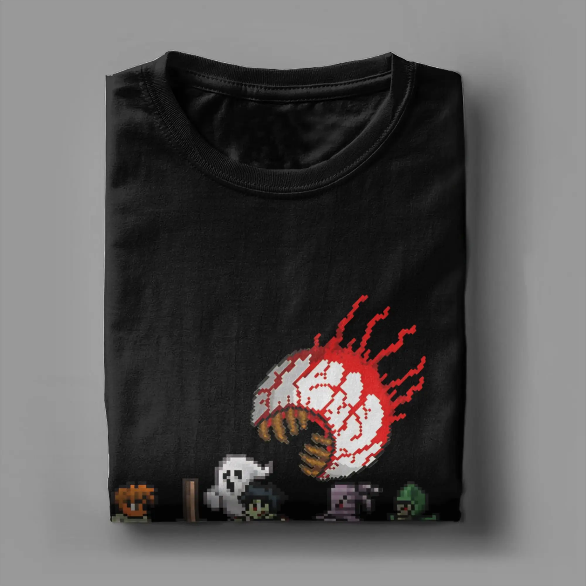 Vintage-T-Shirt, Sommer-Terraria-Spiel, trendige, coole T-Shirts, T-Shirt aus 100 % Baumwolle für Herren, tolle, individuelle Logo-Kurzarm-T-Shirts