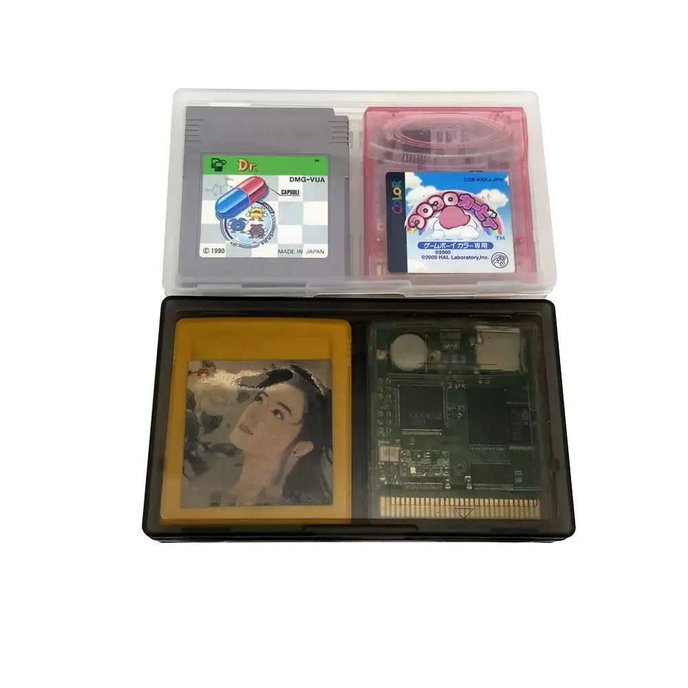 4-in-1 ゲームカードケース高品質プラスチック透明保護ケースゲームボーイカラー GBC GB ゲームカード収納ボックス