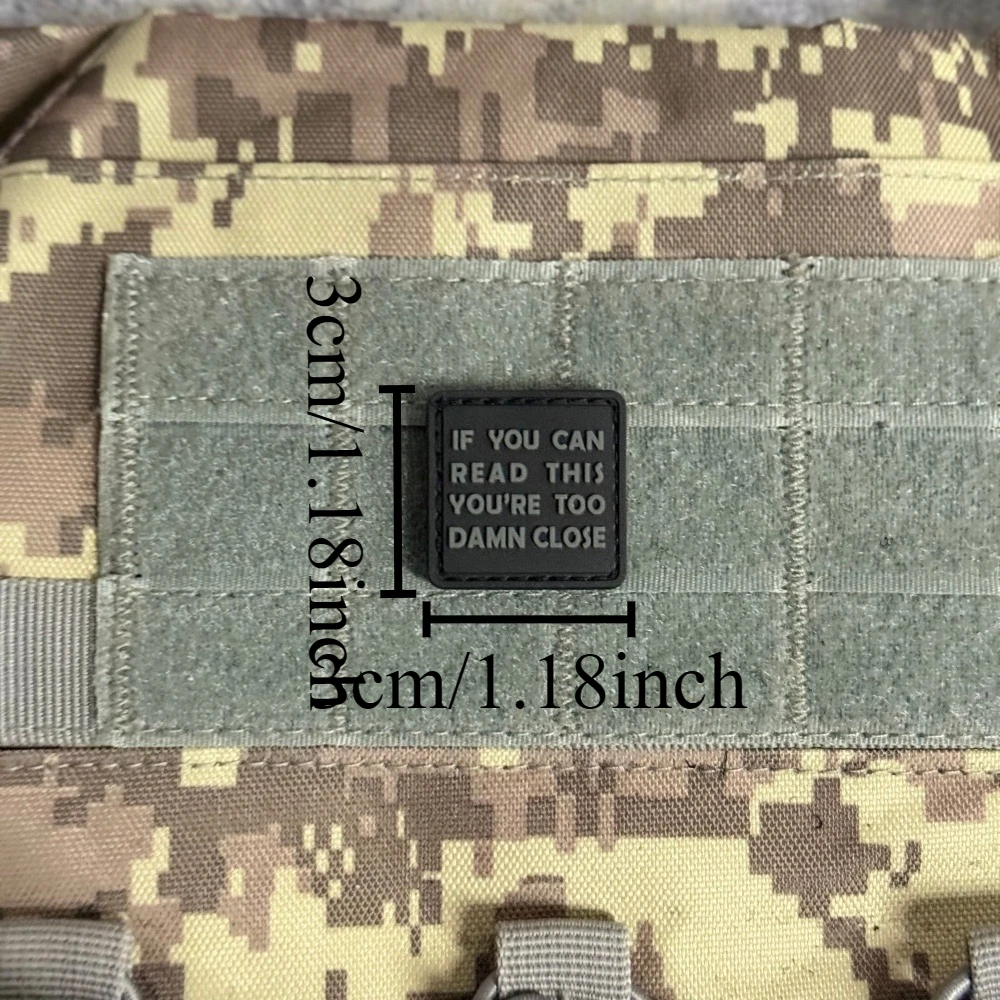 Parche táctico PVC para mochila If You Can Read Too Close - imagen 2