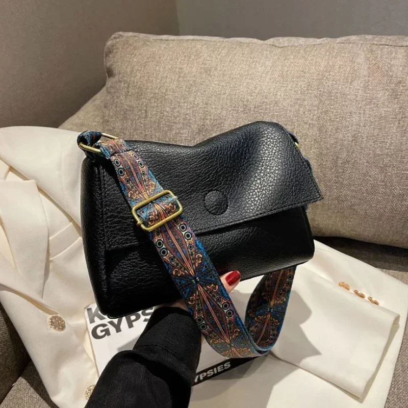 

Solid Leather Tote Crossbody Bag for Women 2024 Tend Female Simple Shoulder Side Bag Quality Female Handbags and Purses