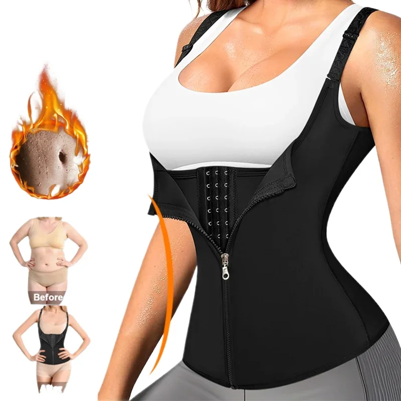 Women's Slimming Waist Trainer Shapewear Push up Tummy Control Corset Tank Top Body Shaper Cincher for Sports & Entertainment