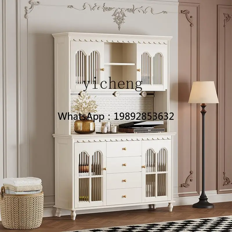 DDZZ solid wood side locker upper and lower double-layer guest restaurant storage cupboard home decoration accessories