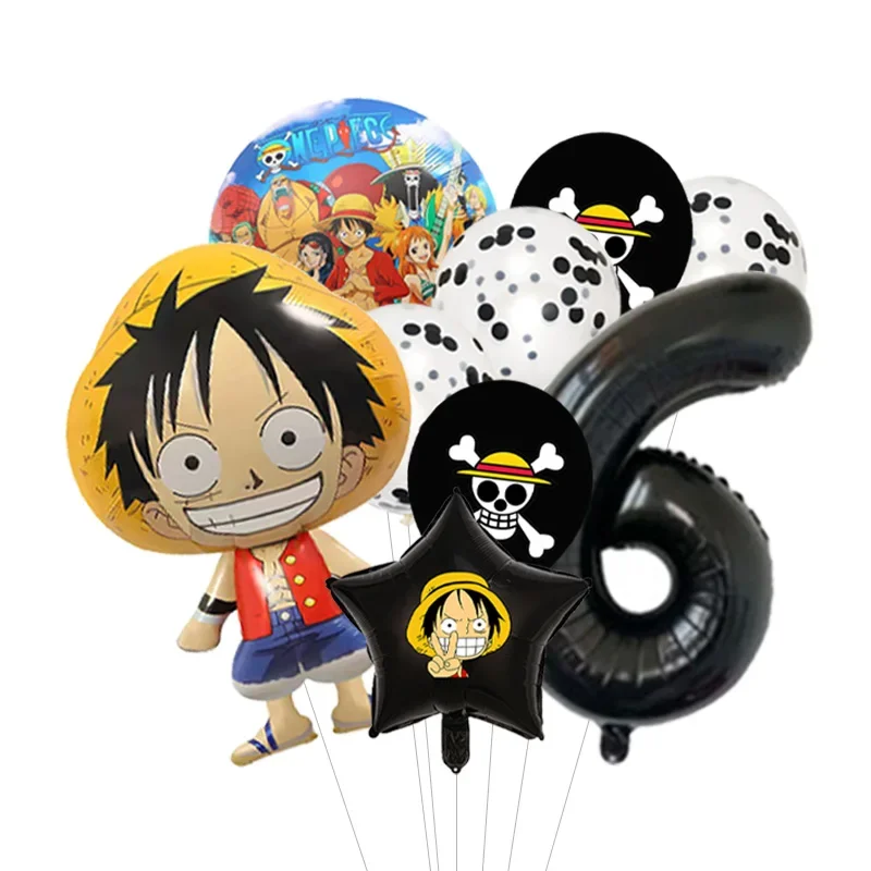 Anpassbarer One Piece Ballon-Bouquet Luffy Folienballon mit optionaler Altersauswahl für Jungen Anime-Geburtstag – Detail 7