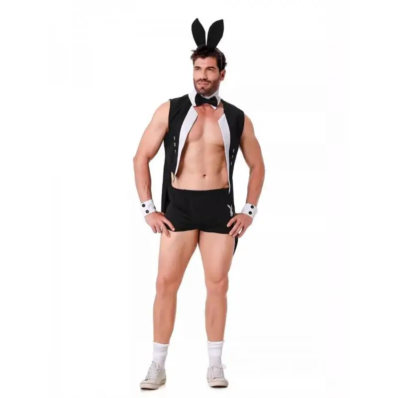

Halloween Costume Men's Rabbit Role Play Stage Performance Top Bottom Set Gay Male Fashionable Outfit Traditional Ethnic Style