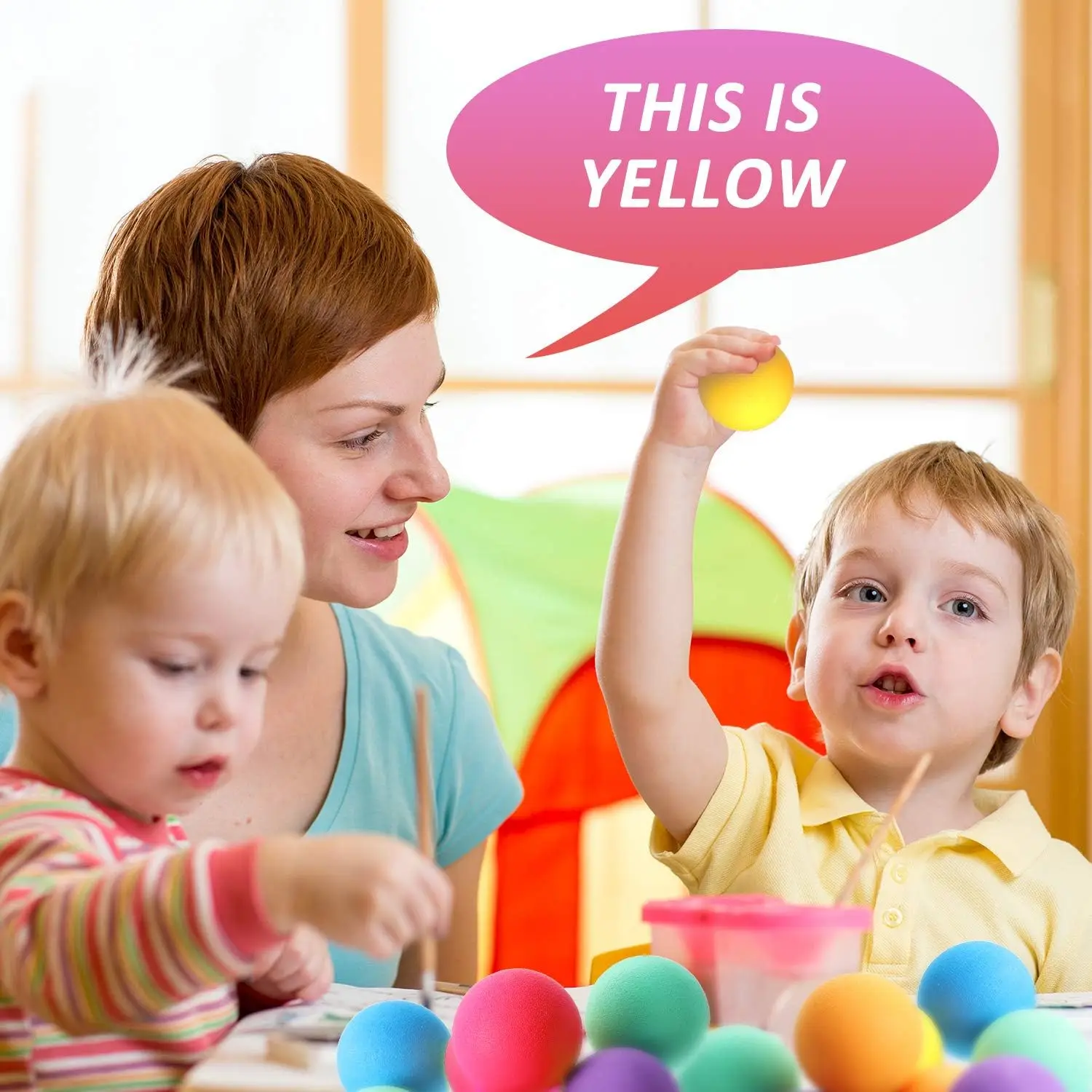 24-delige zachte schuimballen Bulk lichtgewicht miniballen voor veilig binnenspeelgoed Leuk geassorteerde kleuren Sponsballen Verjaardagsfeestje gunst