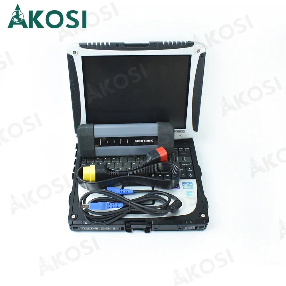 Strumento diagnostico per camion per Sinotruk EOL OBD Diesel per HOWO A7/T7H/Sitrak/Hohan Strumento diagnostico + Laptop CF19