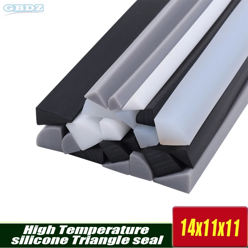 

1M Custom Silicone Rubber Sealing Strip Self-adhesive Isosceles Right-angled Triangle Shape High Temperature Resist Bar White
