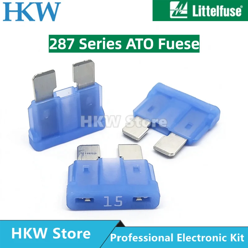 10-100PCS Littelfuse 287 Series 0287015.PXCN 15A Medium Blade Fuse 32Vdc 32V ATC Fuse ATOF New and Original