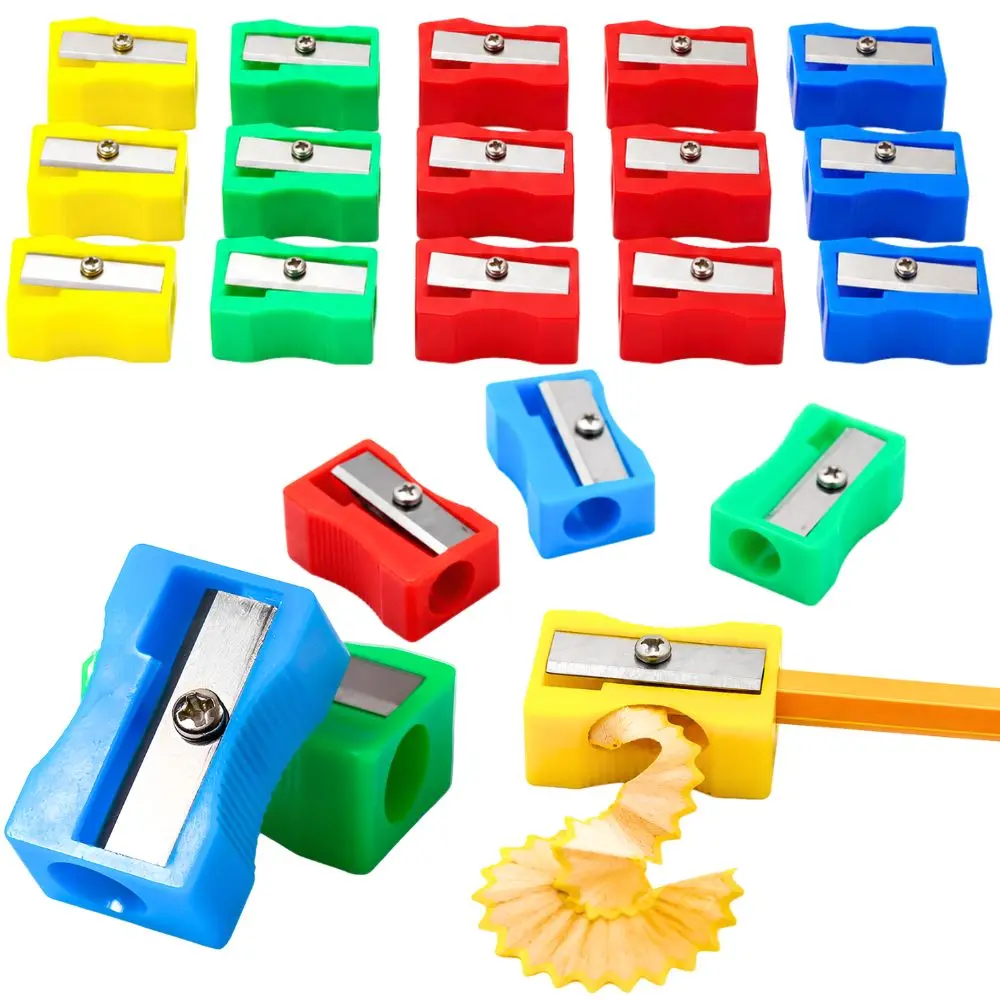 10/20/50pcs Random Color Mini Single Hole Pencil Sharpener Portable Manual Cutter School Stationery Supplies YMY