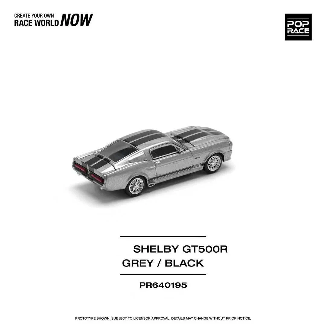 PreSale POP Race Shelby Mustang GT500R 1967 Openable Hood 1:64 Diecast Diorama Car Model Toy