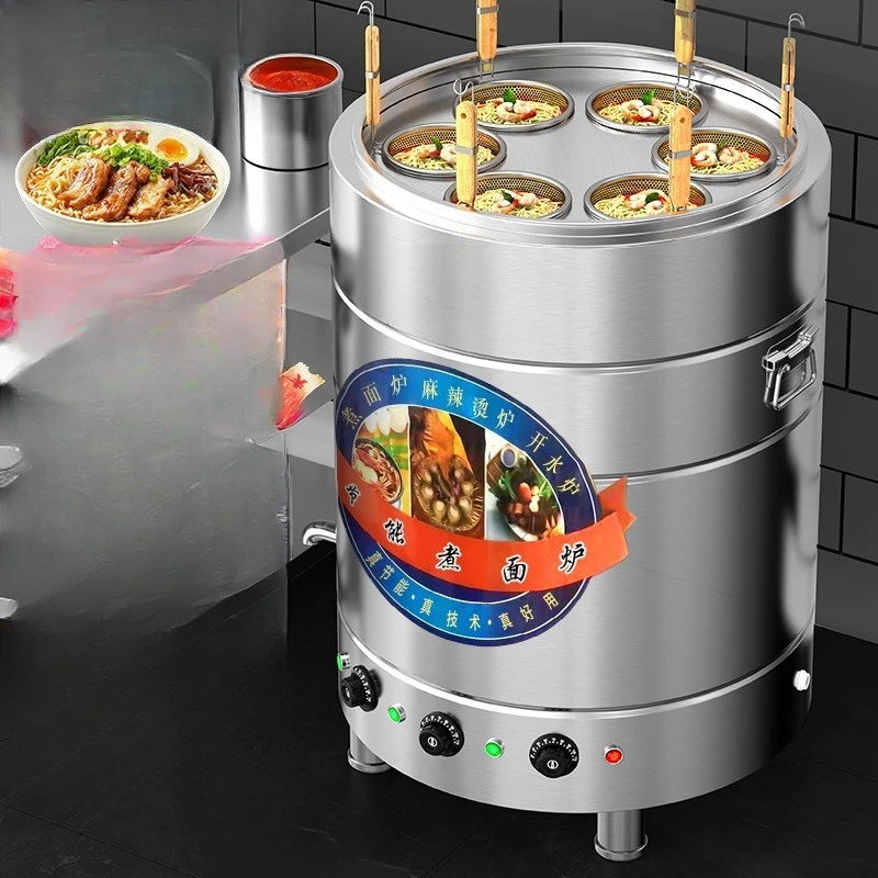Lechuang Noodle Cooking Stove Commercial Electric Heating Soup Stove Stainless Steel Soup Noodle Stove Mala Iron