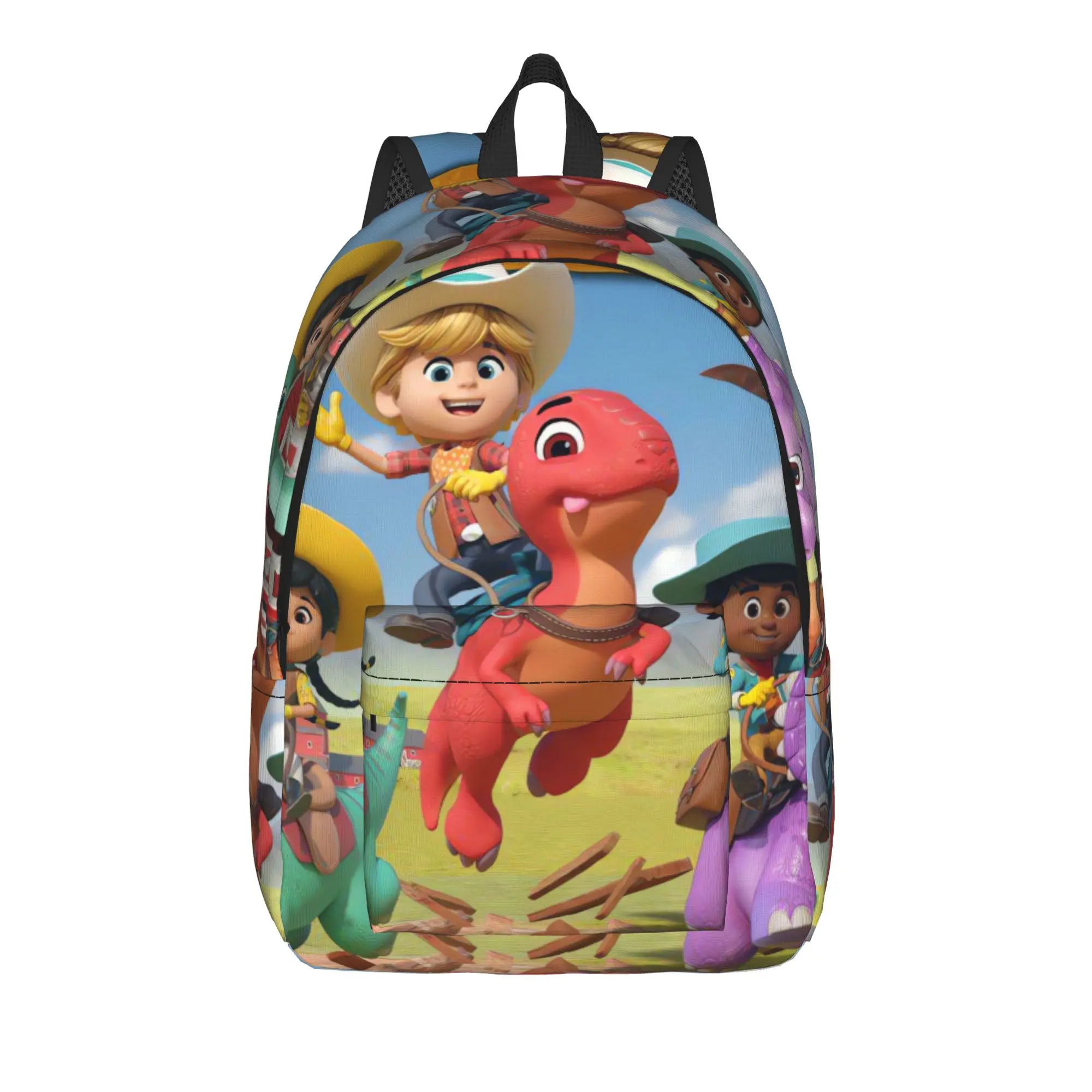 D-Dino Ranch Backpack  Unisex Polyester Travel Backpacks Big Kawaii High School Bags Rucksack