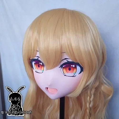 (Rabbit 33) Crossdress Girl BJD Doll Mask Touhou Project Cartoon Anime Silicone Kirisame Marisa Cosplay Kigurumi Mask