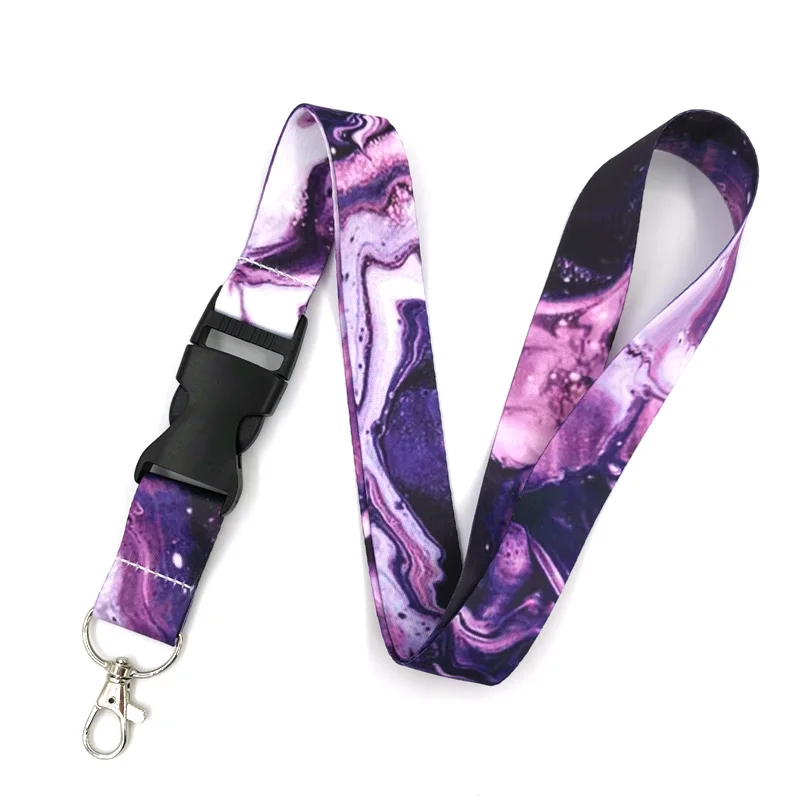 Cool Waves Marble pattern Art Cartoon Anime Fashion Lanyards Bus ID Name Work Card Holder Accessories Decorations Kids Gifts