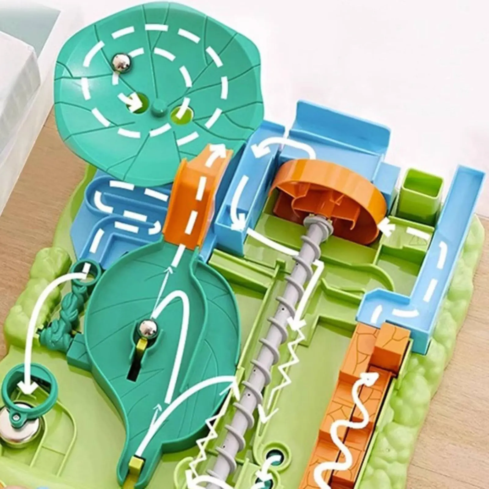 Marble Maze Game Interactive Play Mechanical Track Challenge Button Control Exploration Game Battery-No-Cost Obstacle Course Toy