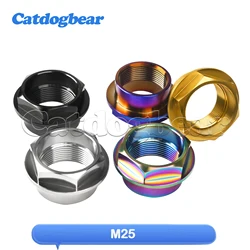 Catdogbear Titanium Flange Nuts M25 x Pitch1.25mm Front Wheel Axle Nut for Motorcycle DUCATI