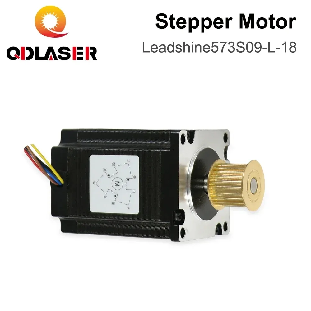 

QDLASER Leadshine 573S09-L-18 3-фазный шаговый двигатель для NEMA23 3,5A, длина 50 мм (1,97 дюйма), вал 6,35 мм (0,25 дюйма)