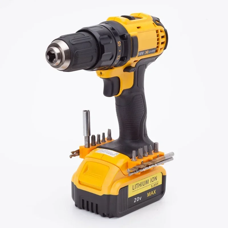 Imagem -04 - Suporte de Broca Magnética para Dewalt Li-ion Bateria Ferramenta Série Brocas Elétricas Pequeno Organizador Broca Elétrica Organizador