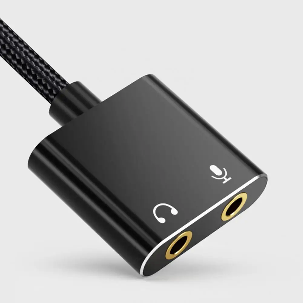 Compact USB Sound Card  Driver Free Wide Compatibility Sound Card  Sound Card with 3.5mm Headphone And Microphone Jack