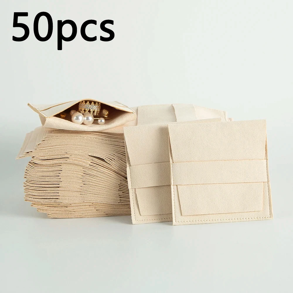 50/10/1pcs Microfiber Soft Velvet Bag Jewelry Presents Pouches for Necklace Bracelets Wedding Gift Package Envelope Bags