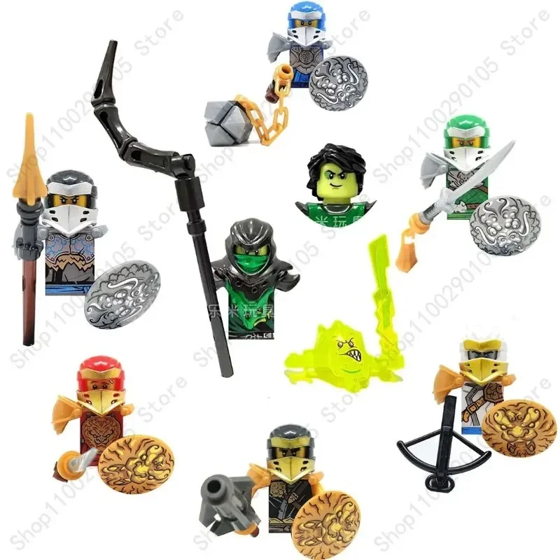 Anime Figs Shinobi Morro Nadakhan Lloyd Kai Jay Zane Cole Nya Bricks Mini Action Toy Figura Building Blocks Assembly Toys Gifts