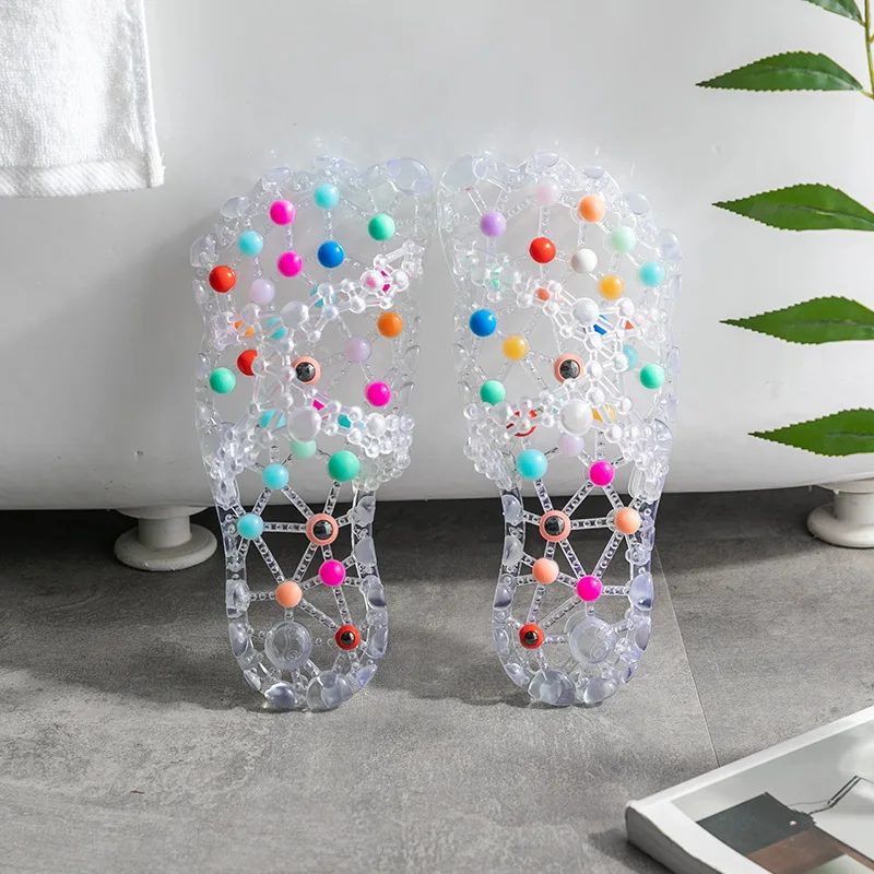 Foot Acupressure Massage Slippers Women Men Wear-Resistant Sandals for Acupoint Massage Non-Slip Shoes for Bath Shower Summer