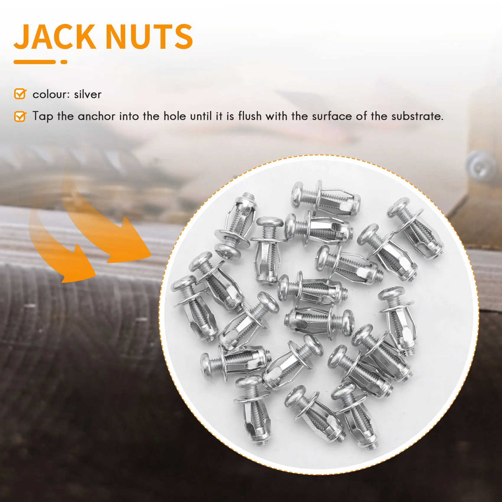 Stock Quantity 20 Pcs Jack Nuts Car Metal Screw Petal Nuts With Screw For Hollow Wall Iron Skin