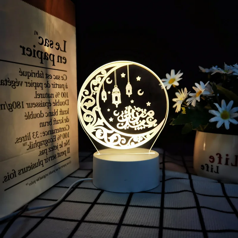 

Светодиодный неоновый ночник с питанием от USB — украшение для стола и декора комнаты на Ид Мубарак и Рамадан
