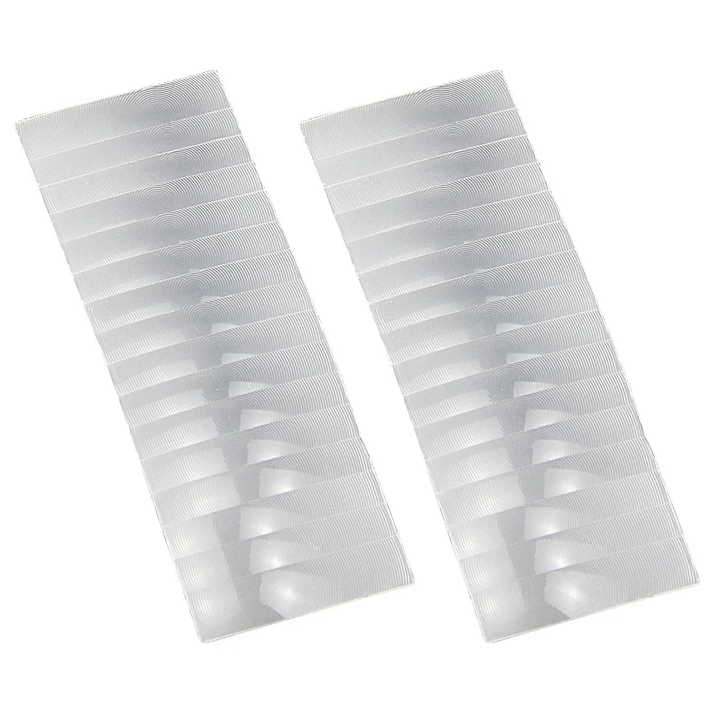 73.8×26.2mm Flat Sheet HDPE Fresnel Lens PIR Human Infrared Sensor Lens 16m Sensing Distance Focal Length 25mm