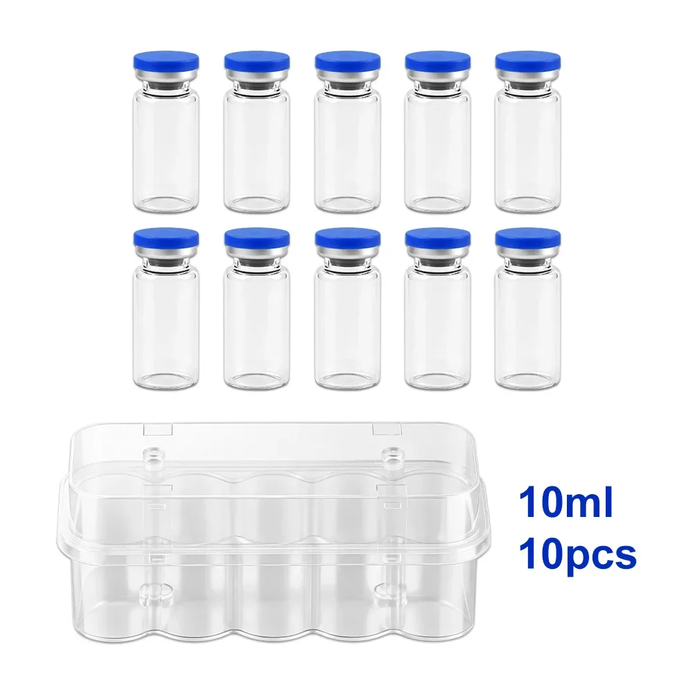 3/5/7/10ml Glasflasche für Injektionen, sterile Ampullen, leere Laborfläschchen mit selbstheilendem Injektionsport und Aluminiumkappe – Detail 16