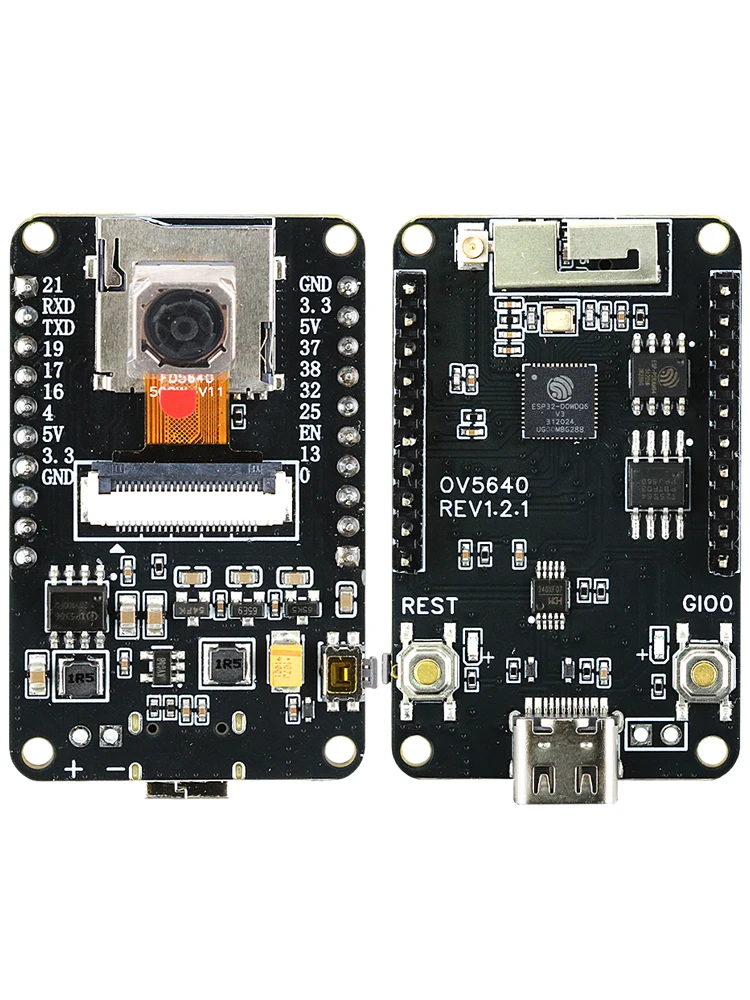 OV5640 ESP32 Zestaw modułów kamery KAM 2,4 GHz WiFi i Bluetooth Płytka rozwojowa typu C 8 MB PSRAM HD 5 MP Automatyczne ustawianie ostrości 66 120 160 stopni — zdjęcie produktu 7