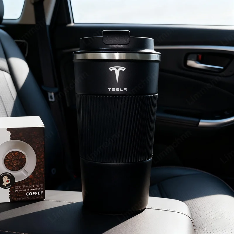 

Car Logo Thermos Coffee Mug For Tesla Model 3 Model S X Y Roadster SpaceX 304 Stainless Steel Coffee Cup Travel Cup Car Sticker