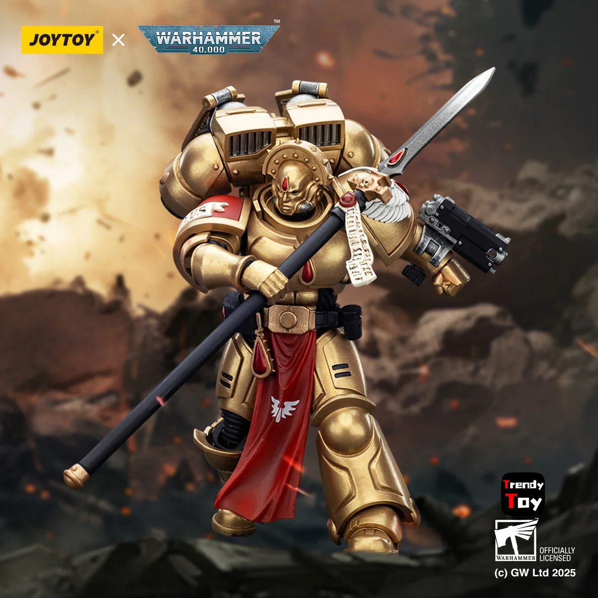【JOYTOY】Warhammer 40K Blood Angels Sanguinary Guard 3 ตัว 1/18 แอ็คชั่นฟิกเกอร์ ของเล่นโมเดล