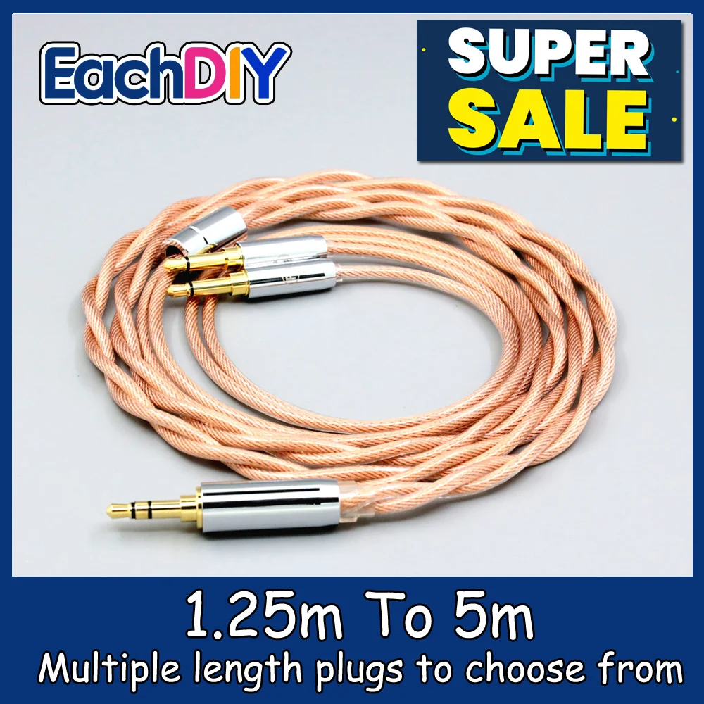 Type6 756 Core Shielding 7n Litz OCC Earphone Cable For Hifiman Sundara Ananda HE1000se HE6se DEVA He400se Arya He-3 XS LN007995