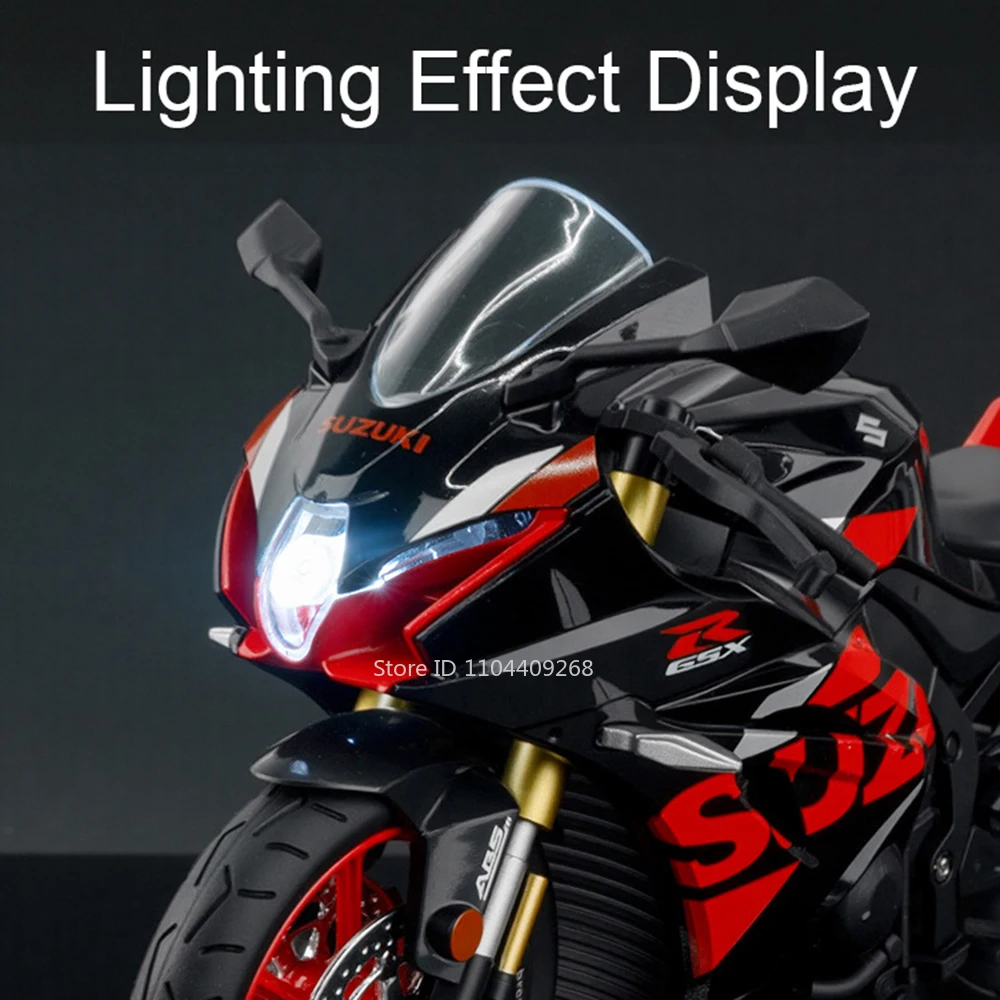 1:12 SUZUKI GSX1000R GSX250SR modèle de moto jouet voiture corps en alliage pneus en caoutchouc roue modèles de moteur de direction pour enfants jouets cadeaux