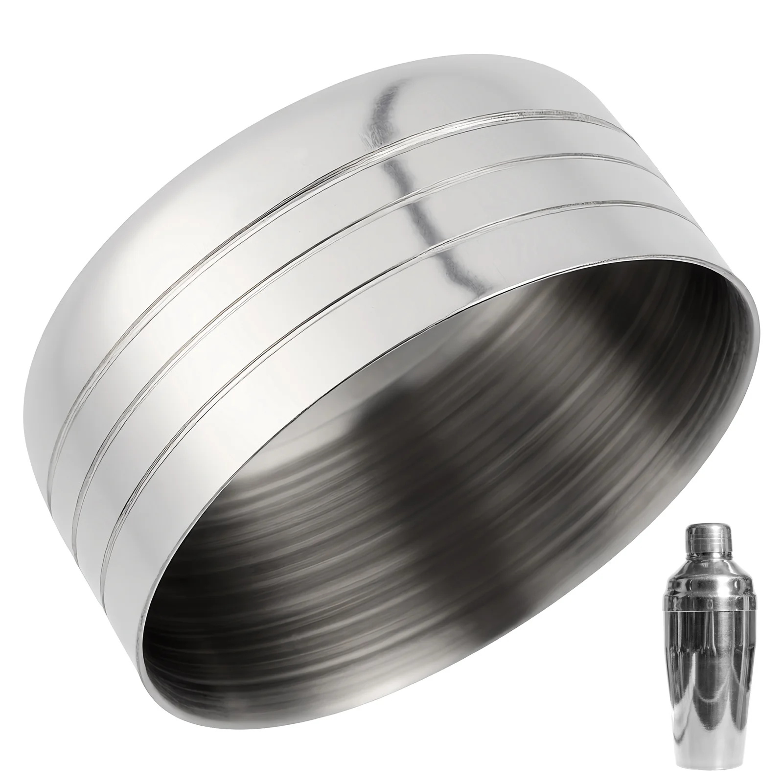 

Stainless Steel Shaker Cover Reusable Splash-Proof Design Easy Maintenance Milk Tea Shops Essential Shaker Lid